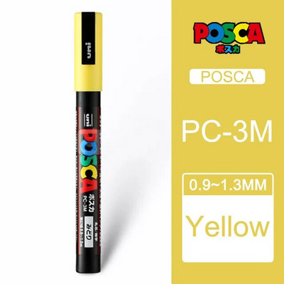 1 τεμ Uni Posca Paint Marker Pen PC-3M Acrylic Plumones DIY Graffiti Manga Cards Αφίσες Rock Ceramic Metallic Craftwork Paint Paint