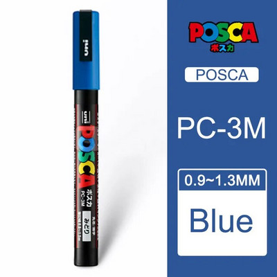 1 τεμ Uni Posca Paint Marker Pen PC-3M Acrylic Plumones DIY Graffiti Manga Cards Αφίσες Rock Ceramic Metallic Craftwork Paint Paint