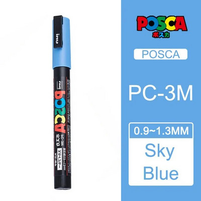 1 τεμ Uni Posca Paint Marker Pen PC-3M Acrylic Plumones DIY Graffiti Manga Cards Αφίσες Rock Ceramic Metallic Craftwork Paint Paint