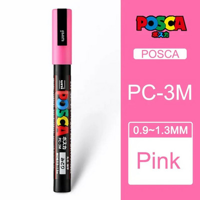 1 τεμ Uni Posca Paint Marker Pen PC-3M Acrylic Plumones DIY Graffiti Manga Cards Αφίσες Rock Ceramic Metallic Craftwork Paint Paint