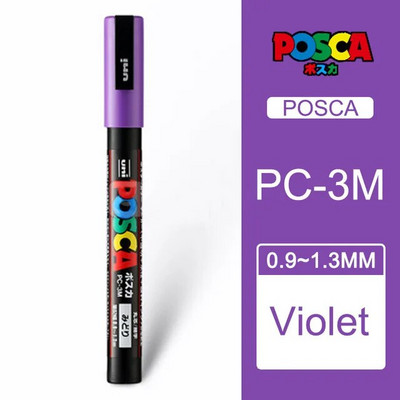 1 τεμ Uni Posca Paint Marker Pen PC-3M Acrylic Plumones DIY Graffiti Manga Cards Αφίσες Rock Ceramic Metallic Craftwork Paint Paint