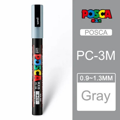 1 τεμ Uni Posca Paint Marker Pen PC-3M Acrylic Plumones DIY Graffiti Manga Cards Αφίσες Rock Ceramic Metallic Craftwork Paint Paint