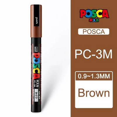 1 τεμ Uni Posca Paint Marker Pen PC-3M Acrylic Plumones DIY Graffiti Manga Cards Αφίσες Rock Ceramic Metallic Craftwork Paint Paint