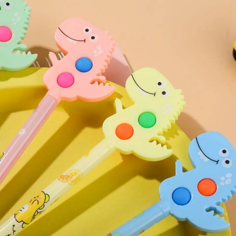 4 tk Cute Geel Pen Stationery Decompression Creative Pretty Cartoon dinosaurus Pen