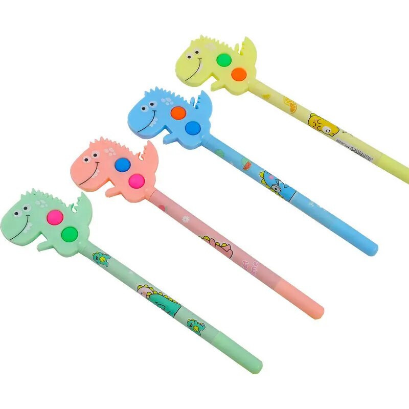 4 tk Cute Geel Pen Stationery Decompression Creative Pretty Cartoon dinosaurus Pen