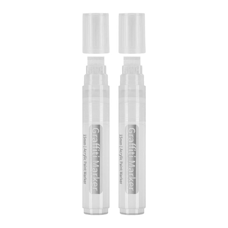 2 tk marker 15 mm laia otsaga suured akrüülvärvipliiatsid isetegemiseks