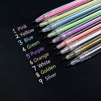 LLD 9 бр./компл. 0,6 mm цветно мастило, фотоалбум, гел писалка, канцеларски материали, офис обучение, сладка писалка за скрапбукинг, унисекс писалка, подарък за деца