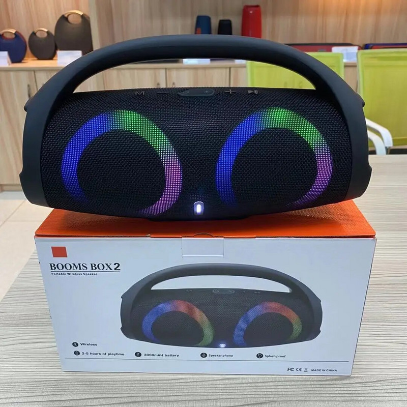 100 W lieljaudas Bluetooth skaļrunis pārnēsājams RGB krāsains gaismas ūdensnecaurlaidīgs bezvadu zemfrekvences skaļrunis 360 stereo telpiskās skaņas TWS FM boombox