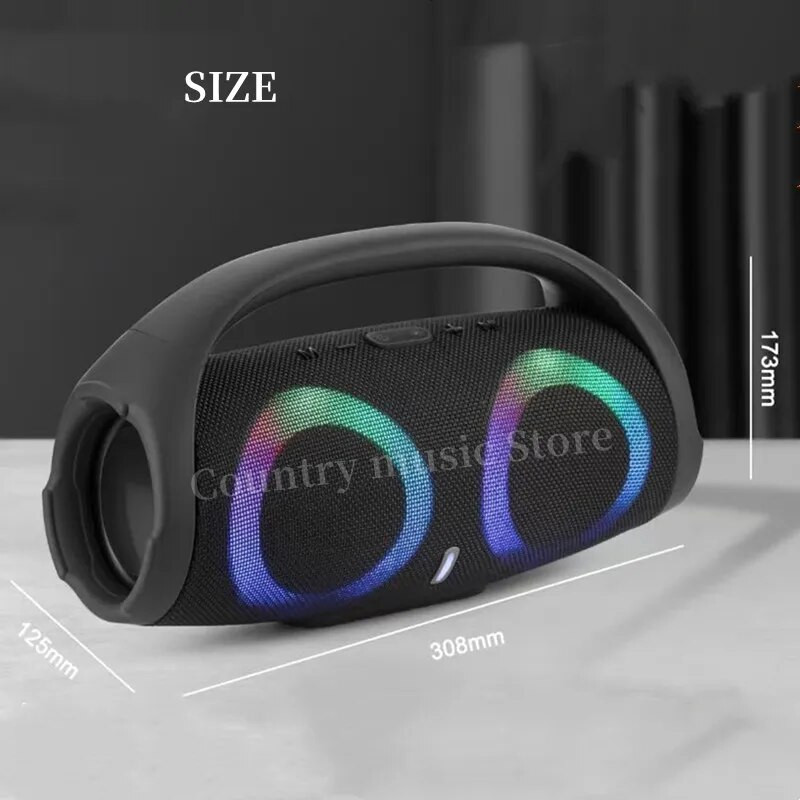 100 W lieljaudas Bluetooth skaļrunis pārnēsājams RGB krāsains gaismas ūdensnecaurlaidīgs bezvadu zemfrekvences skaļrunis 360 stereo telpiskās skaņas TWS FM boombox