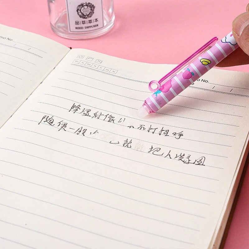 Haile 6 buc/set pix de ștergere cu apăsare, cerneală albastră/neagră, stilou de ștergere cu gel de 0,5 mm, mâner lavabil, rechizite de papetărie pentru birou, școală