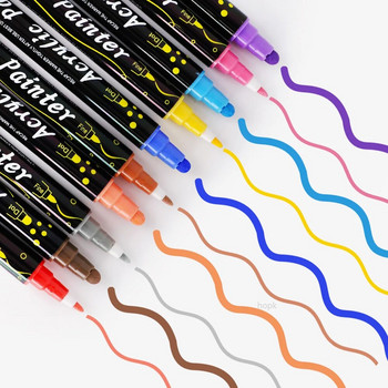 36 цвята акрилни гваш химикалки маркери с двоен връх за дърво камък скална живопис стъклокерамични повърхности Направи си сам занаяти Изработка на изкуство