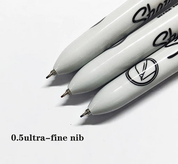 1 τεμ American Sharpie Retractable Push Marker Pen Extremely Fine No Cap Marker Pen Marker Oily Pen 32701 Art Office Stationery