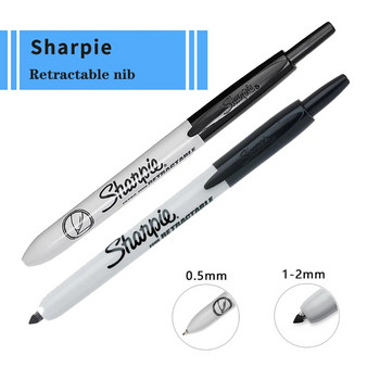 1 τεμ American Sharpie Retractable Push Marker Pen Extremely Fine No Cap Marker Pen Marker Oily Pen 32701 Art Office Stationery