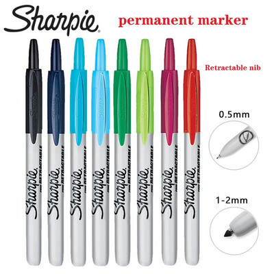 1 бр. American Sharpie Retractable Push Marker Pen Изключително фин маркер без капачка Oily Pen 32701 Арт офис канцеларски материали