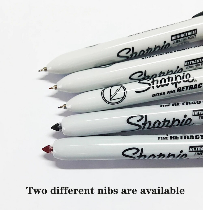 1 τεμ American Sharpie Retractable Push Marker Pen Extremely Fine No Cap Marker Pen Marker Oily Pen 32701 Art Office Stationery