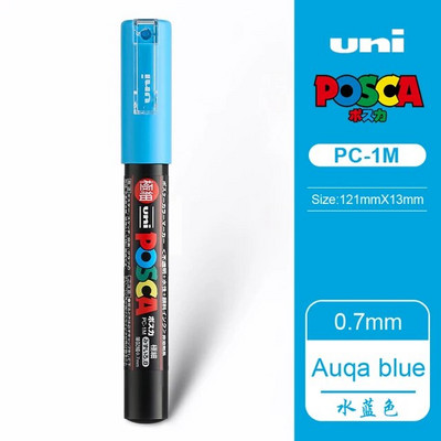 1 τμχ Μαρκαδόρος Uni Posca, PC-1M 21 Χρώματα, 0,7 χιλιοστά Extra Fine Point Bullet Nib, Ακρυλικό Πίνακας ζωγραφικής με σήμανση σχεδίασης γκράφιτι
