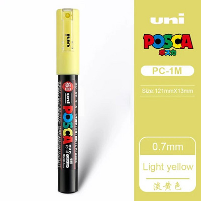 1 τμχ Μαρκαδόρος Uni Posca, PC-1M 21 Χρώματα, 0,7 χιλιοστά Extra Fine Point Bullet Nib, Ακρυλικό Πίνακας ζωγραφικής με σήμανση σχεδίασης γκράφιτι