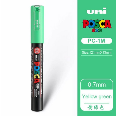 1 τμχ Μαρκαδόρος Uni Posca, PC-1M 21 Χρώματα, 0,7 χιλιοστά Extra Fine Point Bullet Nib, Ακρυλικό Πίνακας ζωγραφικής με σήμανση σχεδίασης γκράφιτι