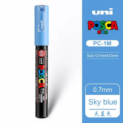 1 τμχ Μαρκαδόρος Uni Posca, PC-1M 21 Χρώματα, 0,7 χιλιοστά Extra Fine Point Bullet Nib, Ακρυλικό Πίνακας ζωγραφικής με σήμανση σχεδίασης γκράφιτι