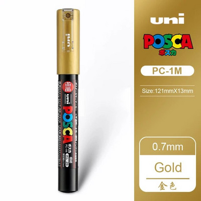 1 τμχ Μαρκαδόρος Uni Posca, PC-1M 21 Χρώματα, 0,7 χιλιοστά Extra Fine Point Bullet Nib, Ακρυλικό Πίνακας ζωγραφικής με σήμανση σχεδίασης γκράφιτι