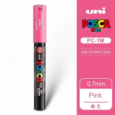 36 spalvų Uni Posca PC-1M dažų žymeklis, 0,7 mm ypač smulkus kulkos antgalis, tapyba piešinys Graffitti akrilinis žymėjimas