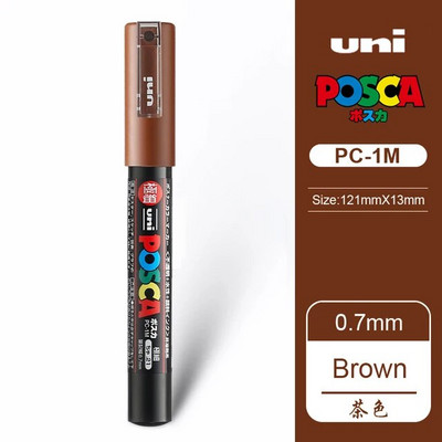 36 spalvų Uni Posca PC-1M dažų žymeklis, 0,7 mm ypač smulkus kulkos antgalis, tapyba piešinys Graffitti akrilinis žymėjimas
