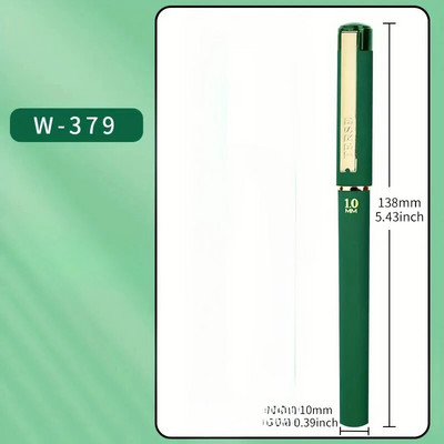 1/3 gab Zaļās tintes gēla pildspalva, 1,0 mm, rakstīšanai, liela ietilpības uzpilde, biroja piederumi atpakaļ uz Sochool kancelejas piederumiem