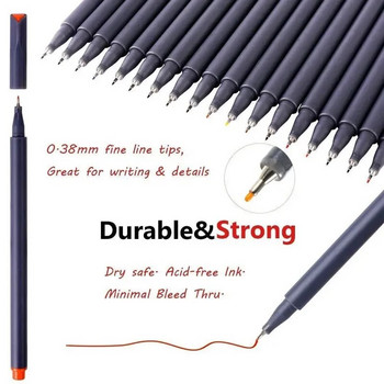 12 Colors Set Art Marker 0,38mm Micron Liner Fineliner Pens for Metallic Marker Draw Pen Color Sketch Stationery