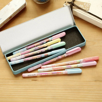Творчески корейски канцеларски материали Красиви цветни гел химикалки с дъга Модни офис ученически пособия Химикалки за писане Писалка за рисуване