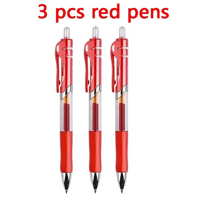 Sofijas izvelkamo gēla pildspalvu komplekts, melns/sarkans/zils tintes lodīšu punkts rakstīšanai Uzpilde Biroja piederumi Skolas piederumi Kancelejas piederumi