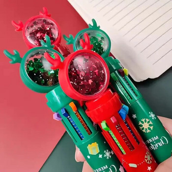 0,5 χιλιοστά Πολύχρωμο μελάνι στυλό χριστουγεννιάτικες πούλιες 10 χρώματα Gel στυλό Kawaii Τύπος στυλό Παιδικά δώρα Είδη γραφείου Χαρτικά
