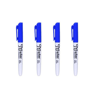 4 tk/komplekt püsimarker Kustumatu veekindel õline pliiats Veekindlad markerid pliiats Kontori kirjatarbed