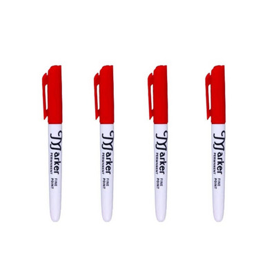 4 tk/komplekt püsimarker Kustumatu veekindel õline pliiats Veekindlad markerid pliiats Kontori kirjatarbed