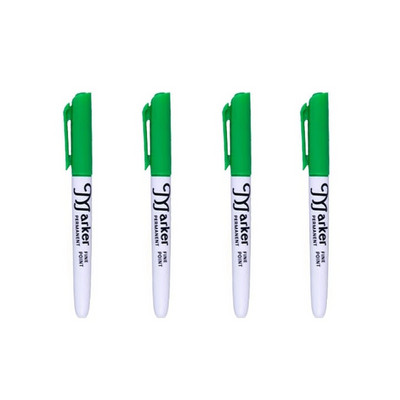 4 tk/komplekt püsimarker Kustumatu veekindel õline pliiats Veekindlad markerid pliiats Kontori kirjatarbed