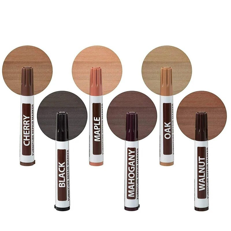 Baldų taisymo rašiklis Remonto žymekliai ir užpildų lazdelės Mediena pažeisti įbrėžimai Atkūrimo rinkinys Patch Paint Composite Repair Markers Pen