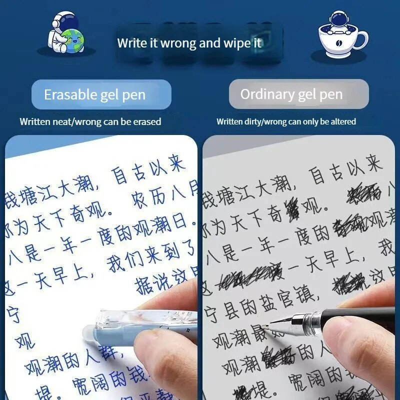 TULX stacionāro preču bezmaksas piegāde biroja piederumi kawaii gēla pildspalvu komplekts pildspalvas rakstīšanai atpakaļ uz skolu dzēšama pildspalva