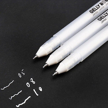 0,5/0,8/1,0 χιλιοστά Sakura Gelly Roll Gel Στυλό Χρυσό Ασημί Υψηλό Φως Marke Πένα ζωγραφικής Πένας Γραμμής γραφής Στυλό Σχολικά Προμήθειες