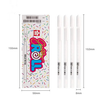 0,5/0,8/1,0 mm Sakura Gelly Roll Гел Химикалка Злато Сребро High Light Marke Pen Химикалки за рисуване Писалки за редове за писане Ученически пособия