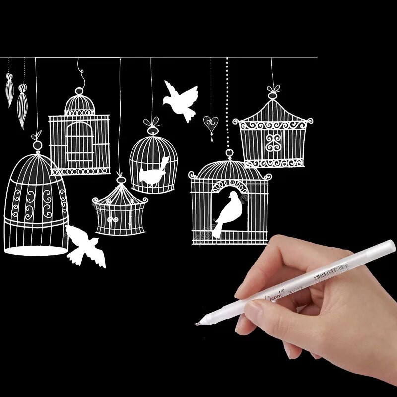 0,5/0,8/1,0 mm Sakura Gelly Roll Geelpliiats Kuldne Hõbedane High Light Marke Pen Art Maalimispliiats Kirjutamisjoon Pliiatsid Koolitarbed