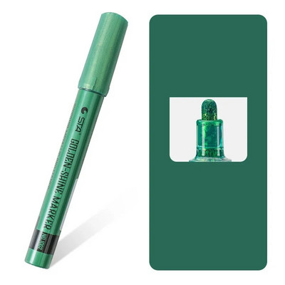 Αδιάβροχο μεταλλικό χρώμα Χρυσό κόκκινο μαρκαδόρο στυλό Glitter Arts Markers DIY Painting Rock Glass Porcelain Mug Wood Fabric Canvas