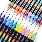 Roise 12 värvi akrüül markerid pliiats maalimine kunstitarbed lastele kirjatarbed kontoritarbed õpilastele armas geelpliiats kawaii