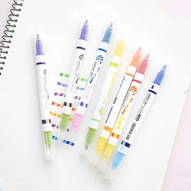 7gab./komplektā var mainīt krāsu marķieris ūdens krāsas marķieris pildspalva bērniem bērniem zīmējums discolor pildspalva skola rakstāmpiederumi skolēna dāvana