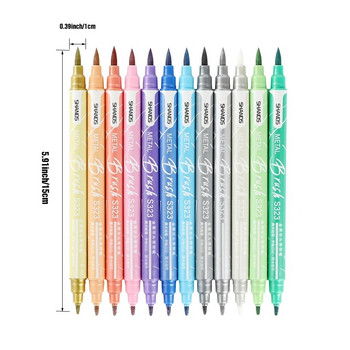 6/12 части цветни маркери с двоен край, ръчно рисувани химикалки с висока стойност на изкуството, подходящи за възрастни и деца, подаръци за училище и офис
