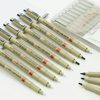 Manga jelölők tűtoll művészet kézzel festett pigment bélés mikron toll vázlat tollak irodaszerek művészeti iskolai kellékek rajztoll