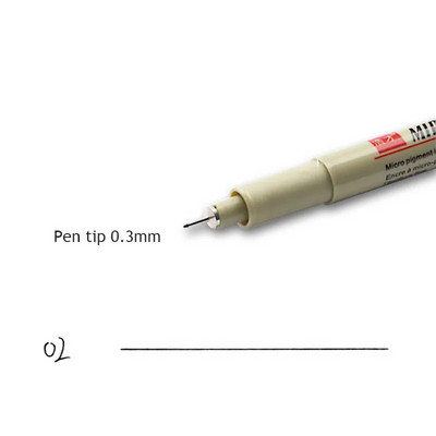 Manga marķieri adatu pildspalva Māksla ar rokām apgleznota pigmenta laineris mikronu pildspalva Skiču pildspalvas Kancelejas preces Mākslas skolas piederumi zīmēšanas pildspalva