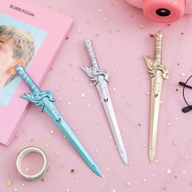 3-osaline Lytwtw kirjatarvete kontori loov Phoenixi mõõga geelpliiats koolitarvikute käepidemega kingirelv armas hiina stiilis vintage