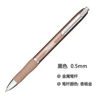 1gab Sharpie S-Gel želejas pildspalvas 0,5 mm Black Bue Red Ink Quick Dry Smooth Gel Ink Pen Gumijas rokturi Birojs Bez Smear No Bleed Technology