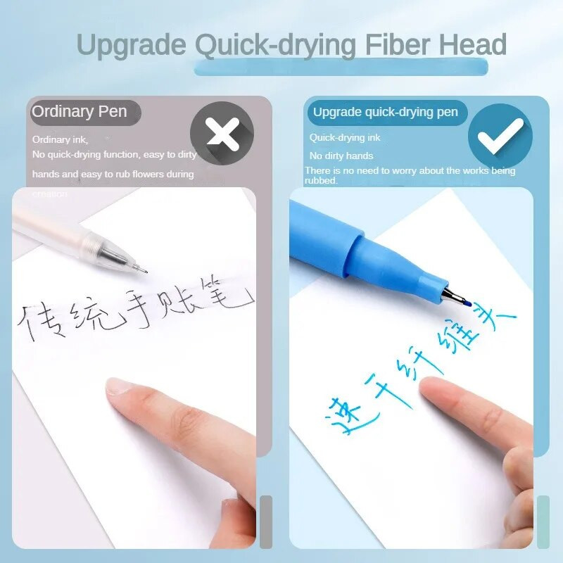 10 tk mitmevärviliste geelpliiatsite komplekt, mikroniotsaga Sweet Salt Morandi retrovärvide kiire kuivamise tindimarker statsionaarsed koolitarbed