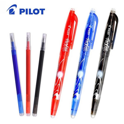 Пилотна писалка 0,5 мм синьо, черно, червено мастило, изтриваема гел химикалка със сменяем пълнител, японски канцеларски материали, канцеларски принадлежности, канцеларски принадлежности за училище