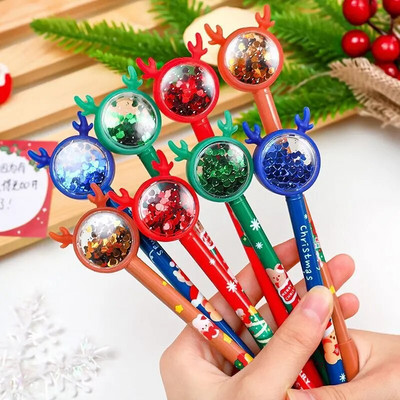 1 брой Lytwtw`s Stationery Cute Kawaii Christmas Elk Gel Pen Училищни офис консумативи Creative Sweet Pretty Lovely Pen